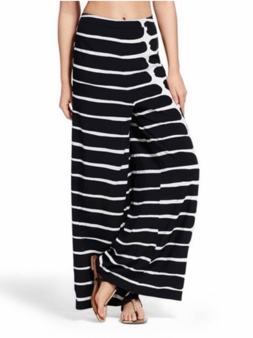 Marimekko for Target Black and White Stripe Wide Leg Palazzo Pants Size XS